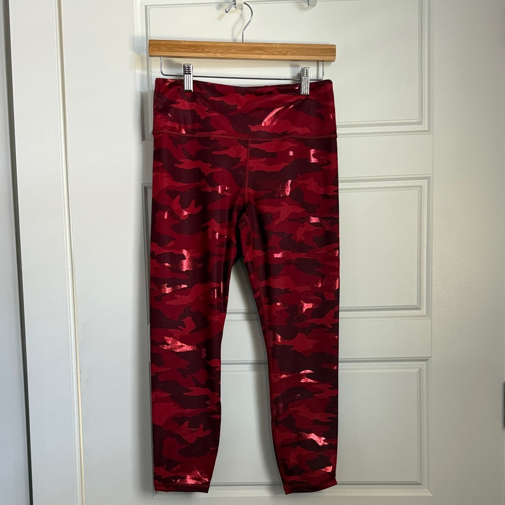 Athleta Red Camo Leggings